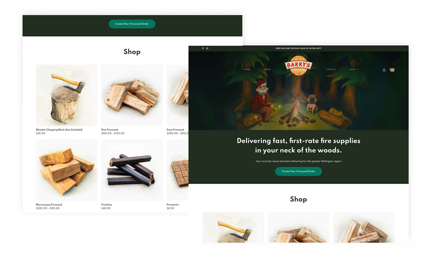 Barry's Firewood - Website by Mantis Digital