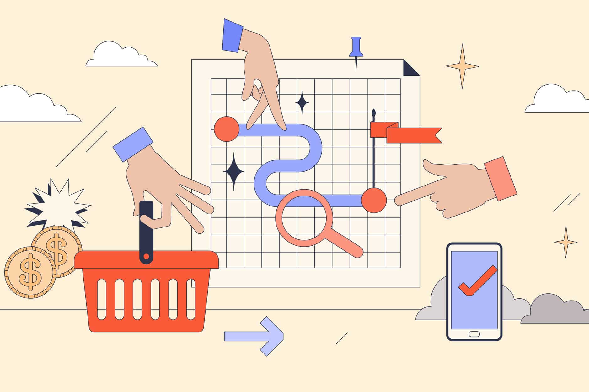 Customer journey mapping for an e-commerce website