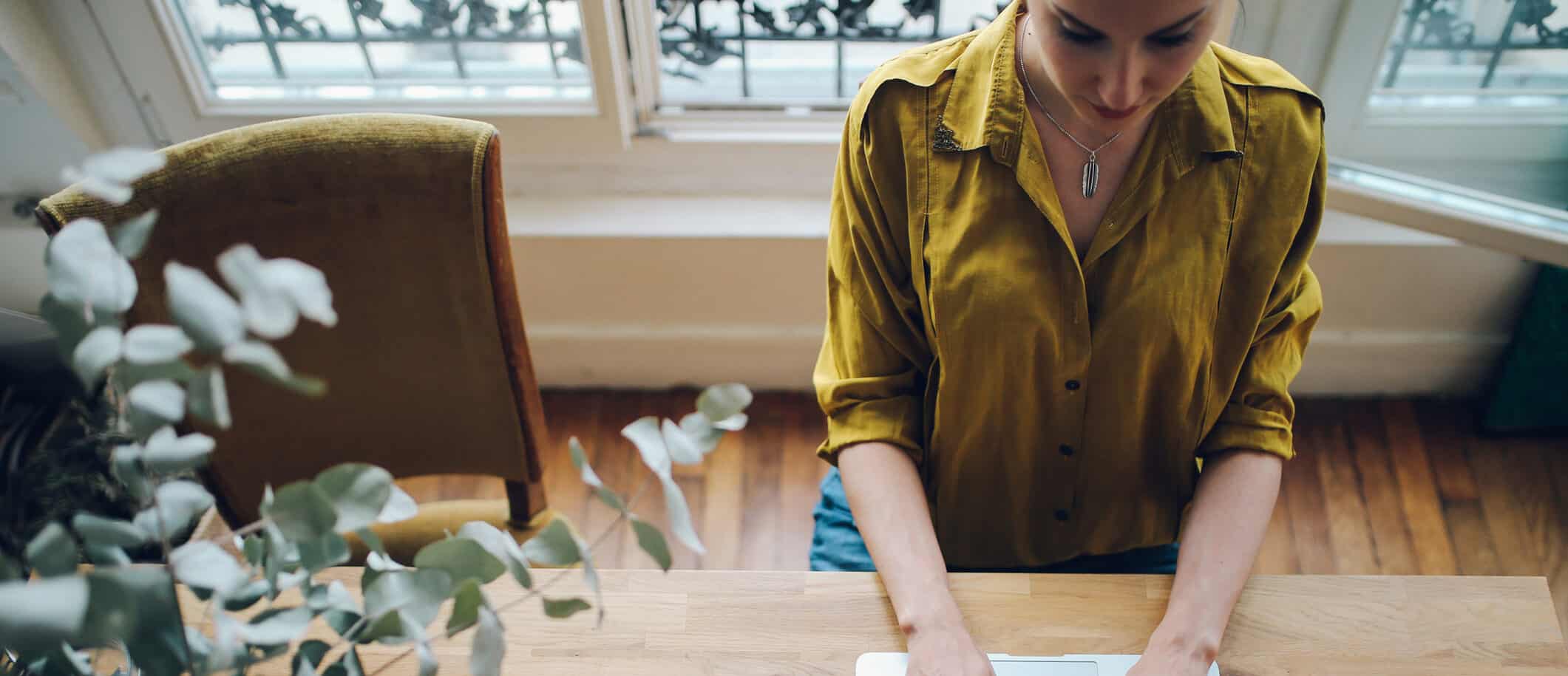 Woman creating a content marketing strategy